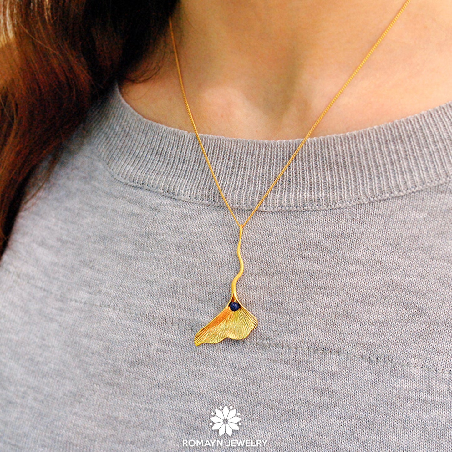 Ginkgo Leaf Necklace