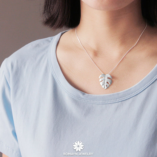 Monstera Leaf Necklace