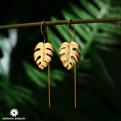 Monstera Leaf Earrings