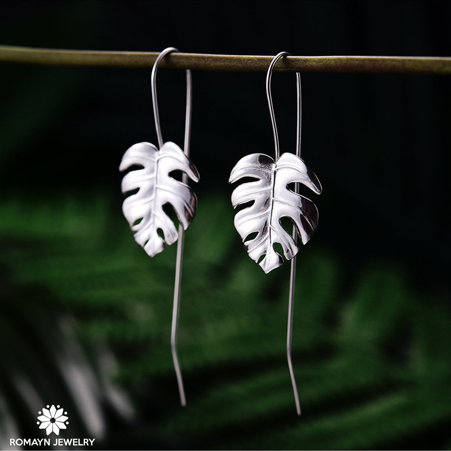 Monstera Leaf Earrings