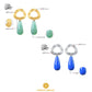 Uneven Lapis Lazuli Earrings