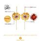 Anemone Flower Garnet Earrings