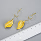 Beech Leaf Dangle Earrings