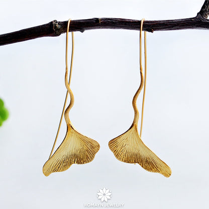 Ginkgo Leaf Earrings