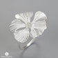 Peony Flower Silver Necklace
