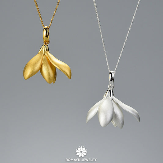 Magnolia Flower Necklace