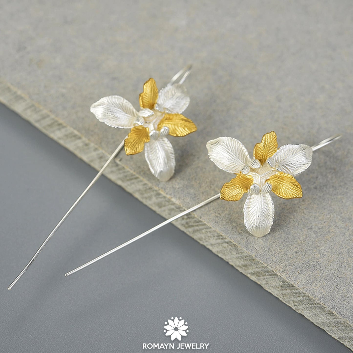 Iris Flower Earrings