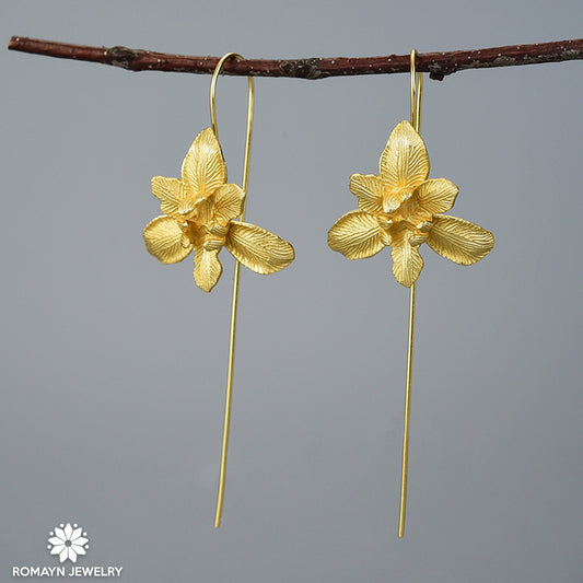 Iris Flower Earrings