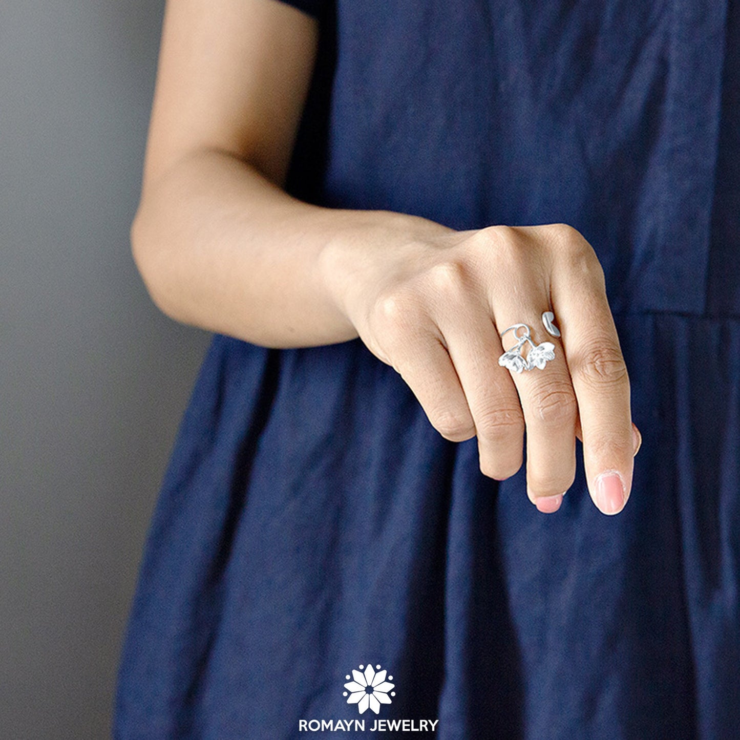 Jasmine Flower Pin Ring