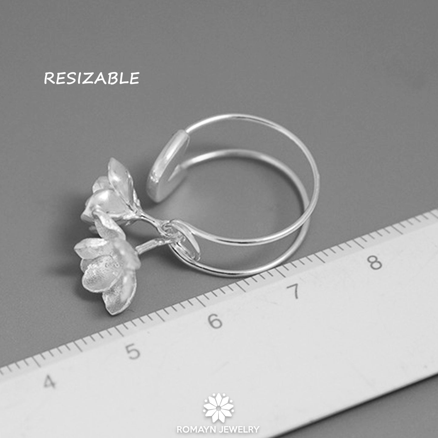 Jasmine Flower Pin Ring