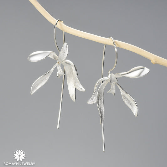 Orchid Flower Earrings