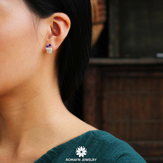 Fruit in Pot Earrings