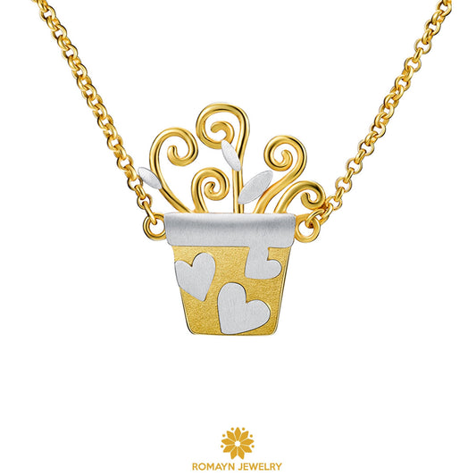 Romantic Flower Pot Necklace