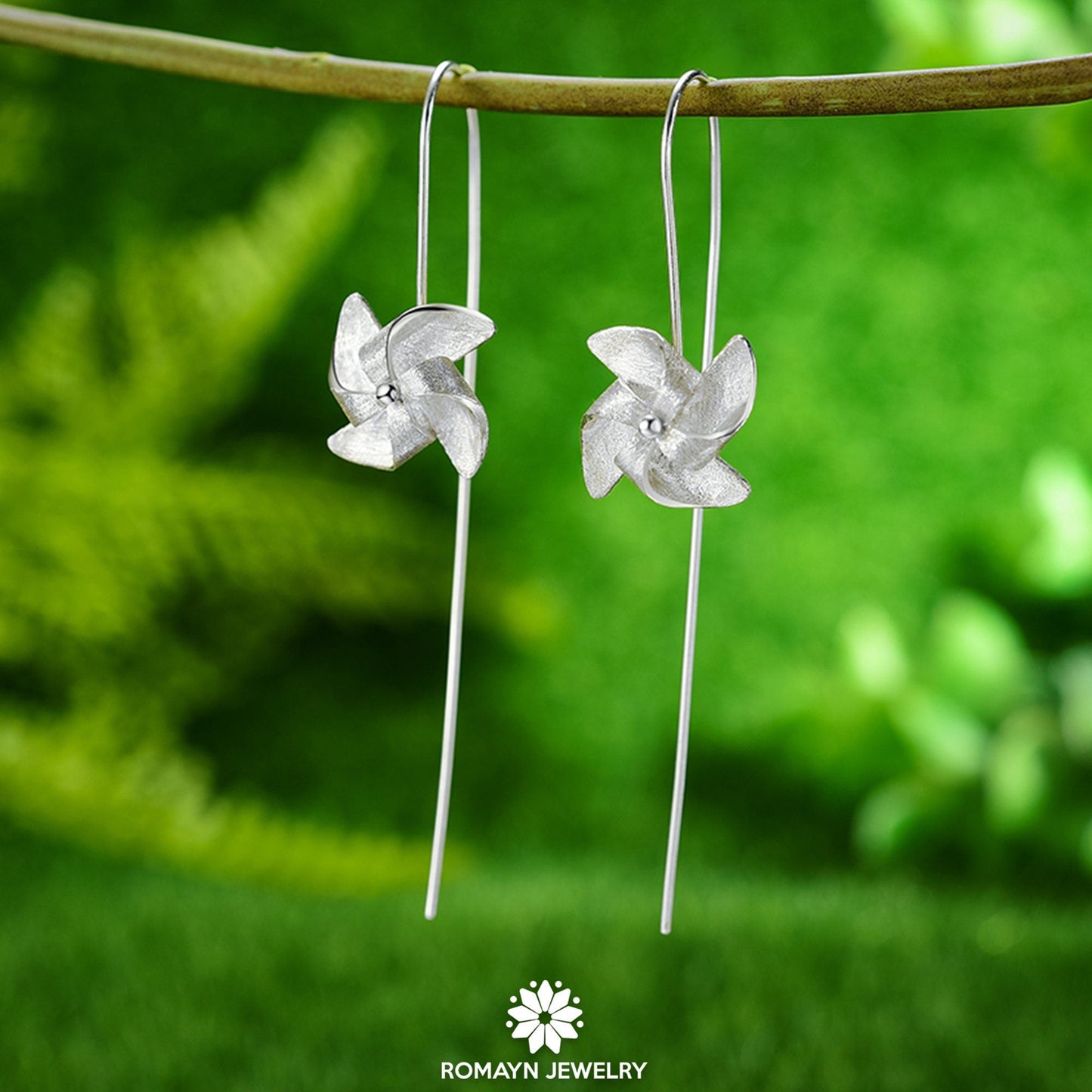 Rotating Windmill Earrings