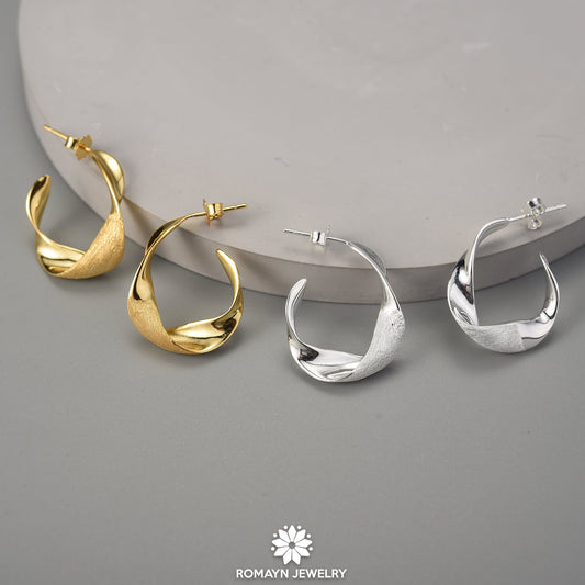 Curled Leaf Earrings